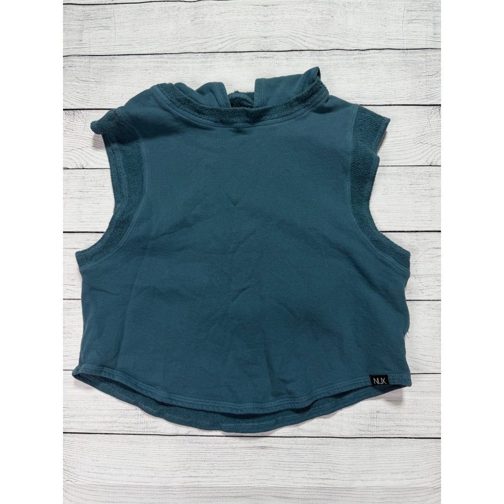 NUX Sleeveless Athletic Hoodie Women's M/L Organic Cotton Sport Yoga Minimalist